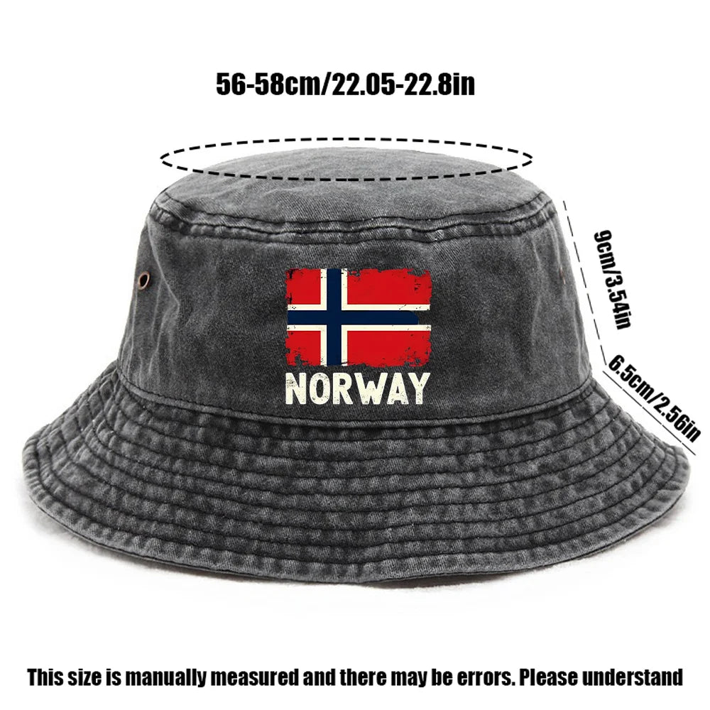 Hat Featuring a Design Inspired by Norway, Adorned with The Norwegian Flag And Lettering - a Foldable And Breathable Cap Suitabl