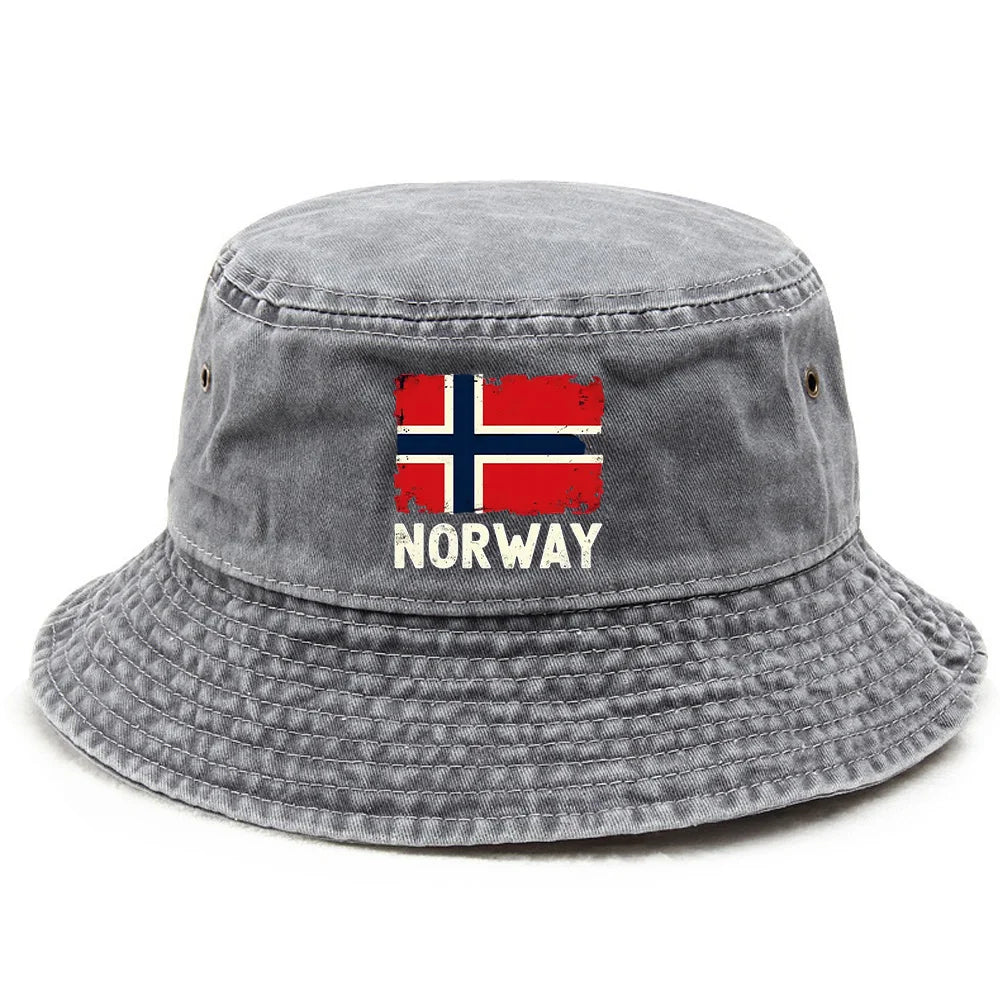 Hat Featuring a Design Inspired by Norway, Adorned with The Norwegian Flag And Lettering - a Foldable And Breathable Cap Suitabl