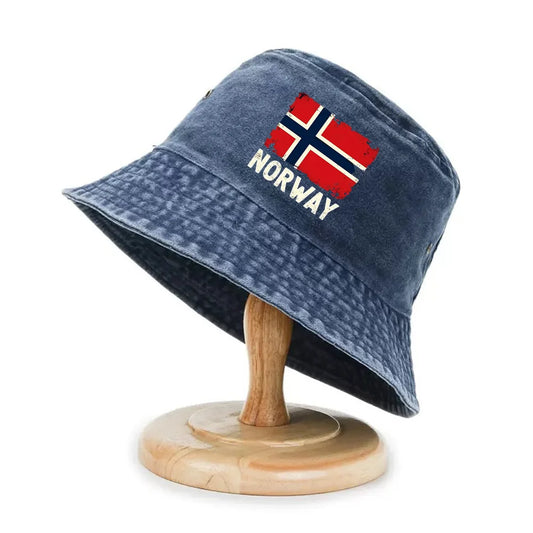 Hat Featuring a Design Inspired by Norway, Adorned with The Norwegian Flag And Lettering - a Foldable And Breathable Cap Suitabl