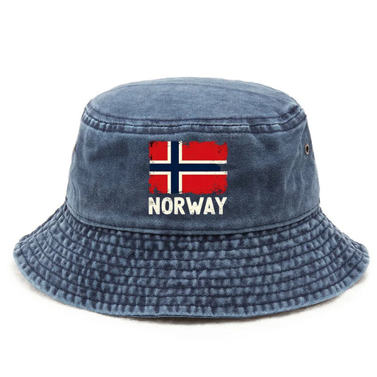 Hat Featuring a Design Inspired by Norway, Adorned with The Norwegian Flag And Lettering - a Foldable And Breathable Cap Suitabl