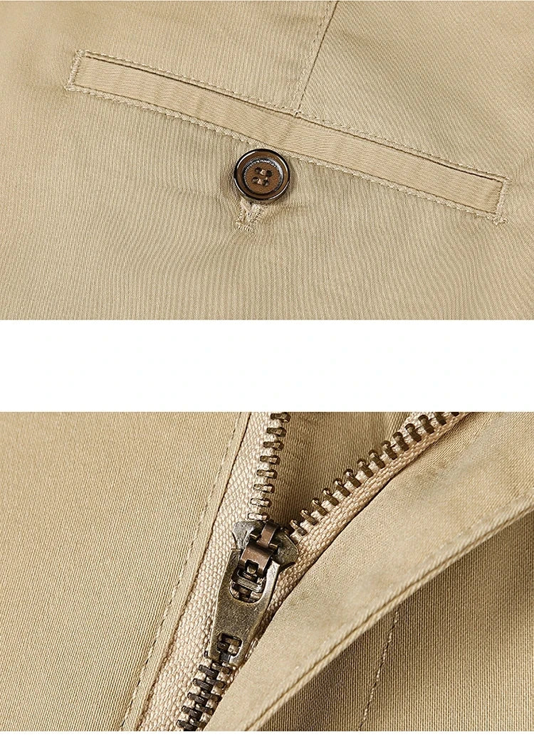 High Quality Soft Thin Cotton Casual Pants Mens Clothing Straight Office Business Green Black Khaki Trousers Male Brand
