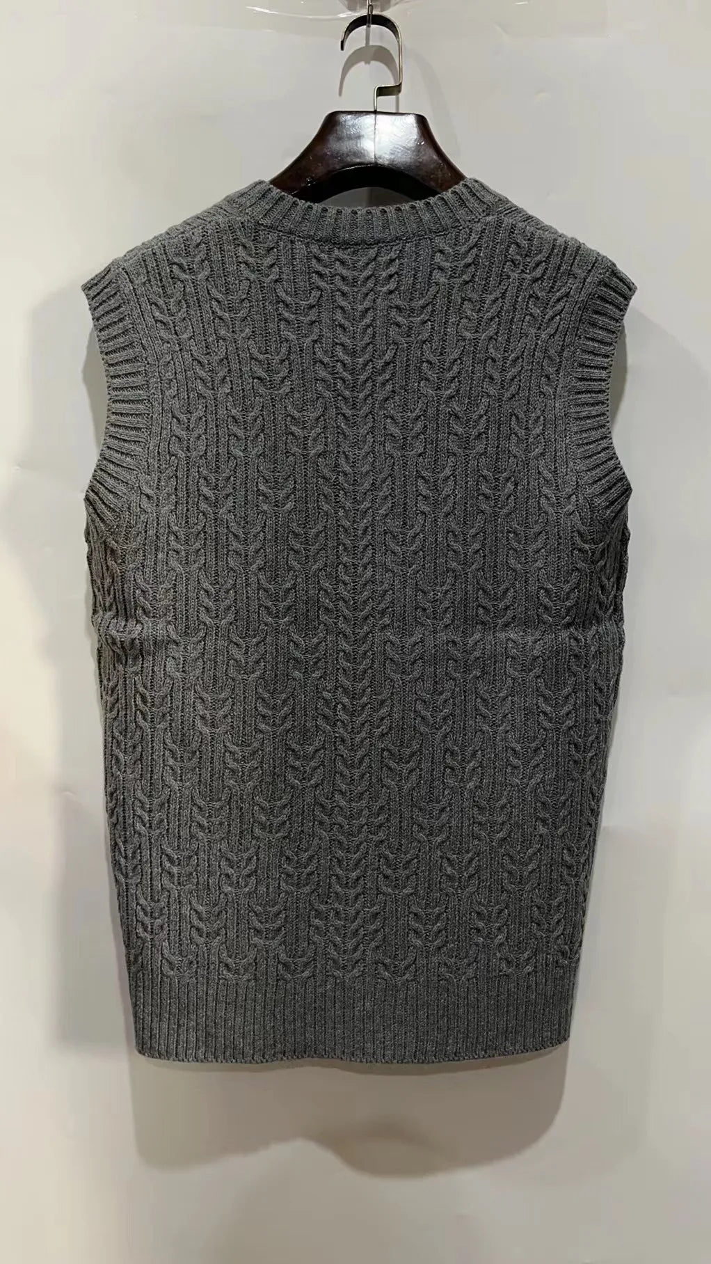 2026 Men's Autumn Winter Warm Casual Knitted Sweater Vest  Sleeveless V Neck Fleece Western Sweaters for Men Sueter Para Hombre