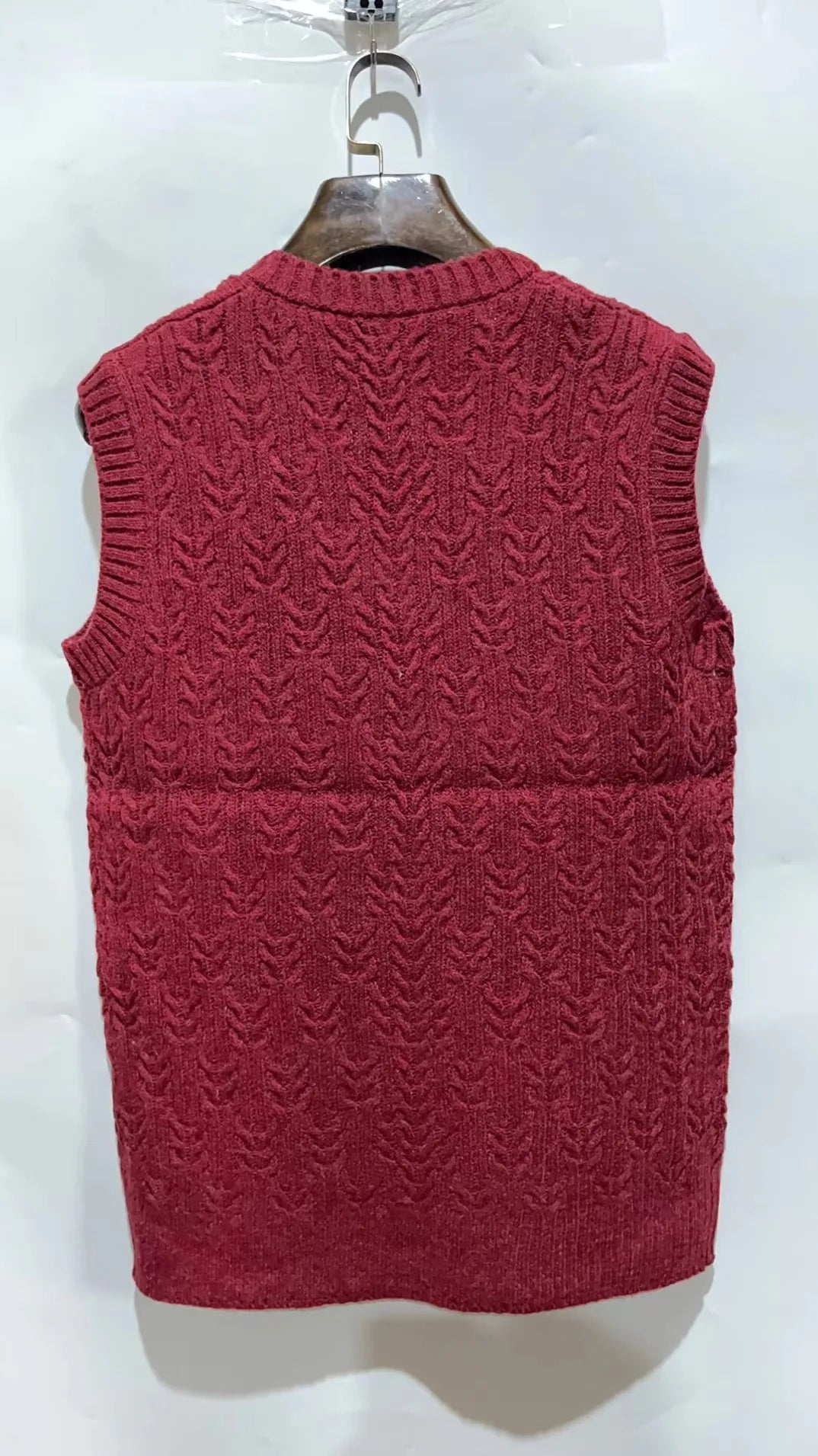 2026 Men's Autumn Winter Warm Casual Knitted Sweater Vest  Sleeveless V Neck Fleece Western Sweaters for Men Sueter Para Hombre